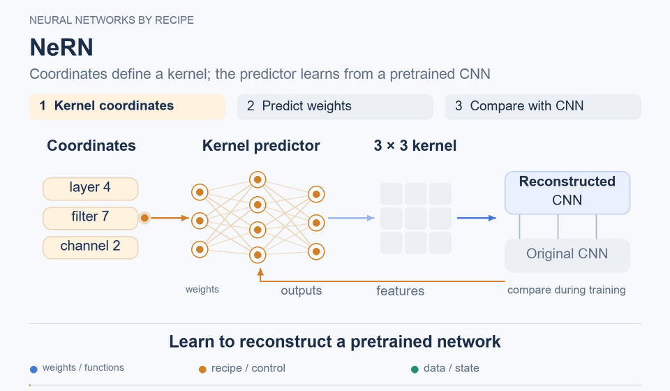 NeRN: Learning to reconstruct an existing network